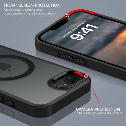 For iPhone 16e Phone Case Magnetic Translucent Slim Shockproof Cover