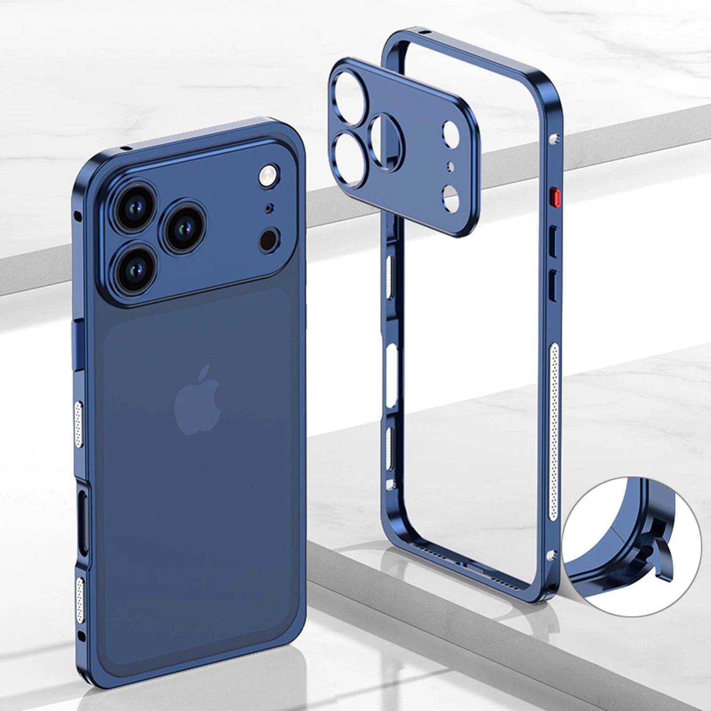 Premium Metal Bumper Case for iPhone 17 Pro Max & 17 Pro - Sleek Frame with Integrated Camera Lens Protection