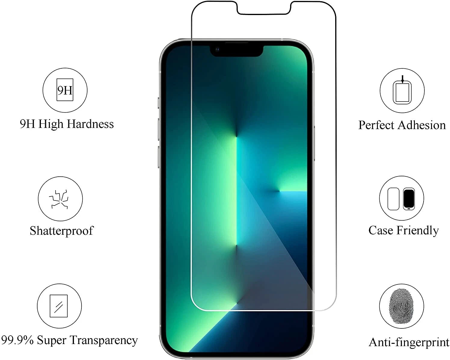 For iPhone 17 16 15 14 13 Pro Max Shockproof Case &Screen Protector & Camera Len