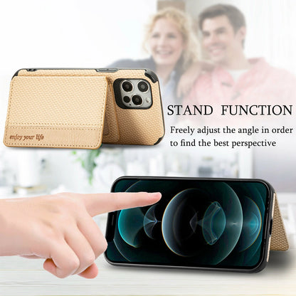 Magnetic Flip Wallet Case for iPhone 17 16 15 14 13 12 11 Pro Max - Slim Card Holder Leather Cover
