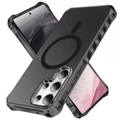 For Samsung Galaxy S25 Ultra S24+ Shockproof Matte TPU+PC Case Mag Safe Cover