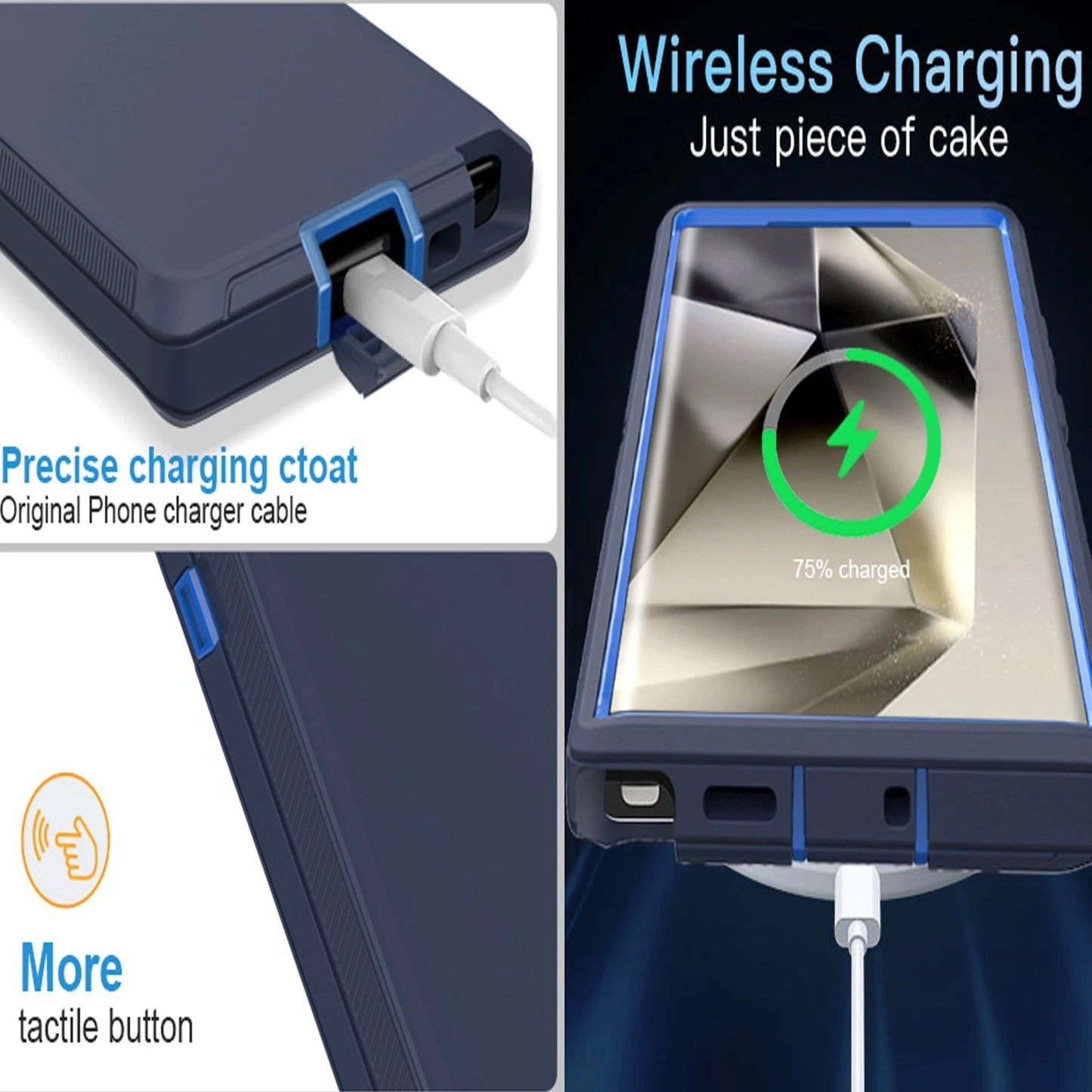 For Samsung Galaxy S24 Ultra Case S24/S24 Fe Cover Fit Otterbox Defender+ Screen