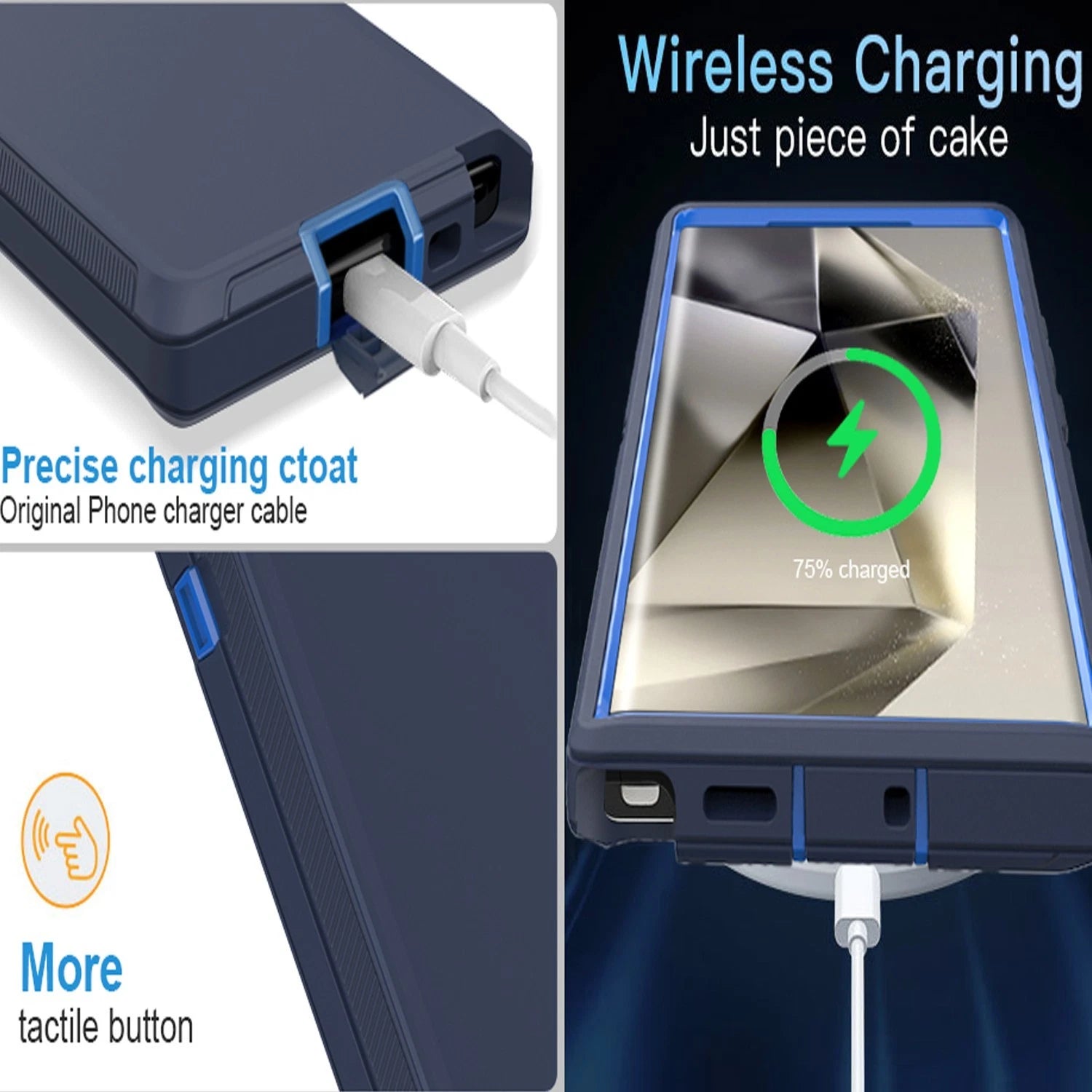 For Samsung Galaxy S24 Ultra Case S24/S24 Fe Cover Fit Otterbox Defender+ Screen