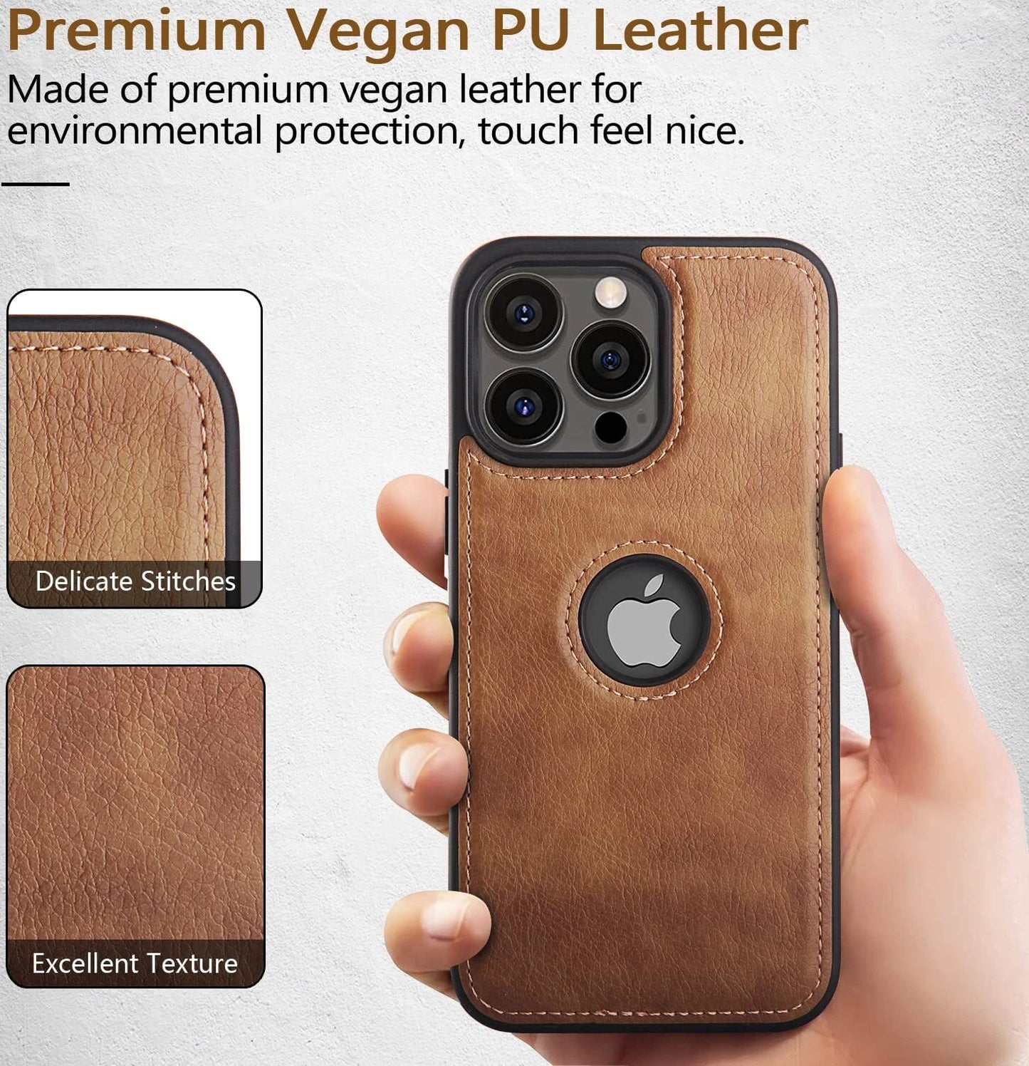 Shockproof Protective Leather Case For iPhone 17 16 15 14 Plus 13 12 11 Pro Max
