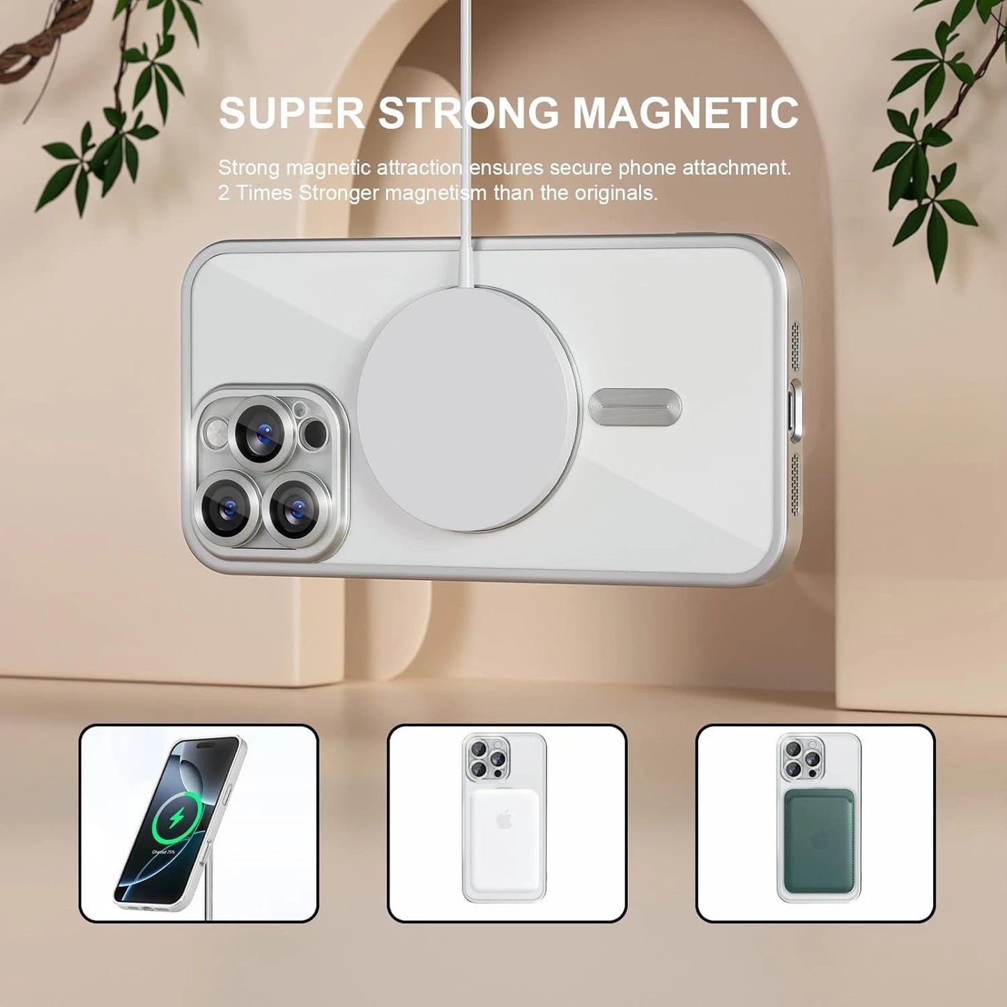 For iPhone 16 Pro Max Case 15 14 13 Phone Cover Shockproof Rugged+Tempered Glass