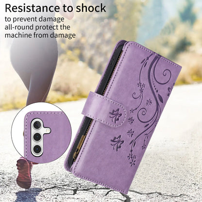 Leather Zipper Wallet Phone Case For Samsung Galaxy S25 S24 Ultra S23 S22 S21 FE