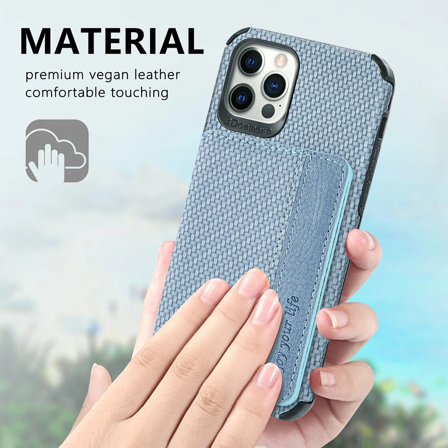 Magnetic Flip Wallet Card Holder Case For iPhone 14 15 16 17 Pro Max 13 12 11 7