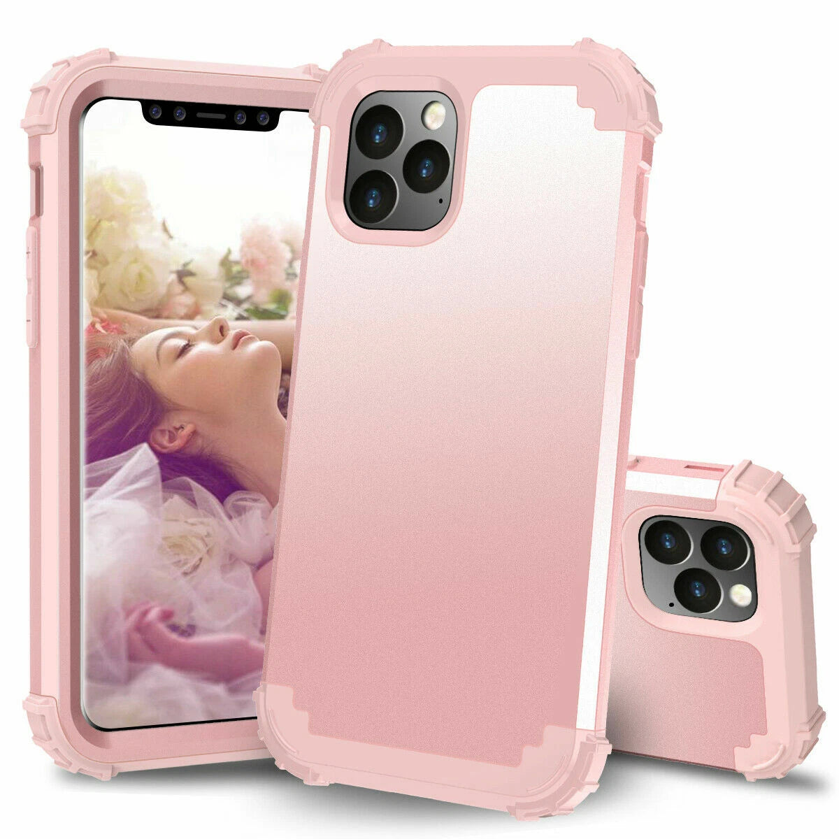For iPhone 16e 16 17 Pro Max 15 14 13 12 11 Shockproof Rubber Hybrid Armor Case