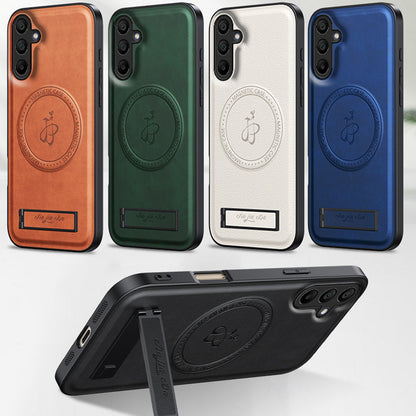 For Samsung Galaxy S26 S25 Ultra S24 S23 S22 Mag Safe Magnetic Slim Leather Case