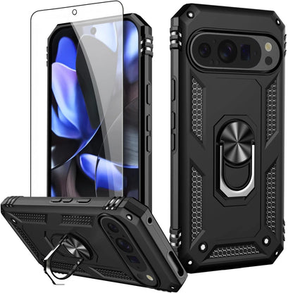For Google Pixel 9A Case /9 Pro XL/8A/7 Phone Cover Shockproof + Tempered Glass