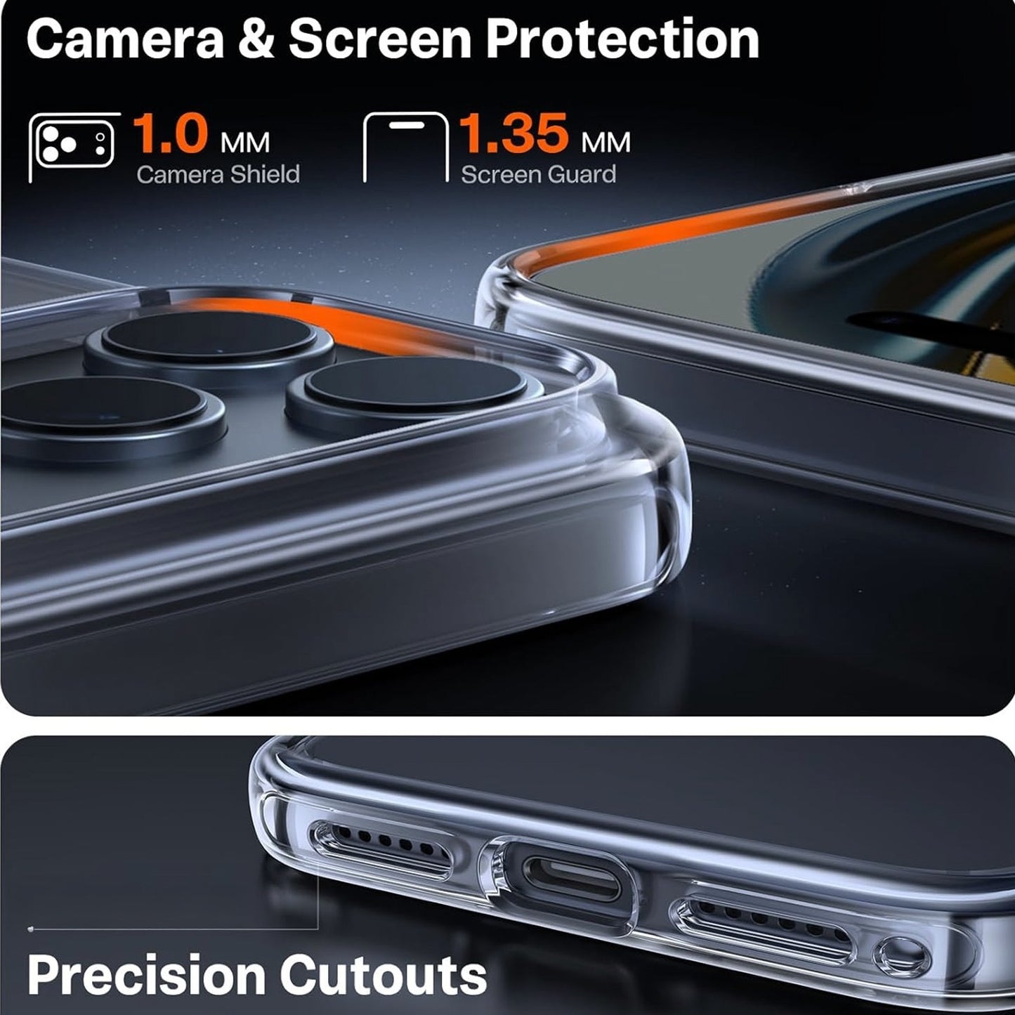 For iPhone 17 Pro Max Case 17 Air Phone Cover Shockproof Rugged + Tempered Glass