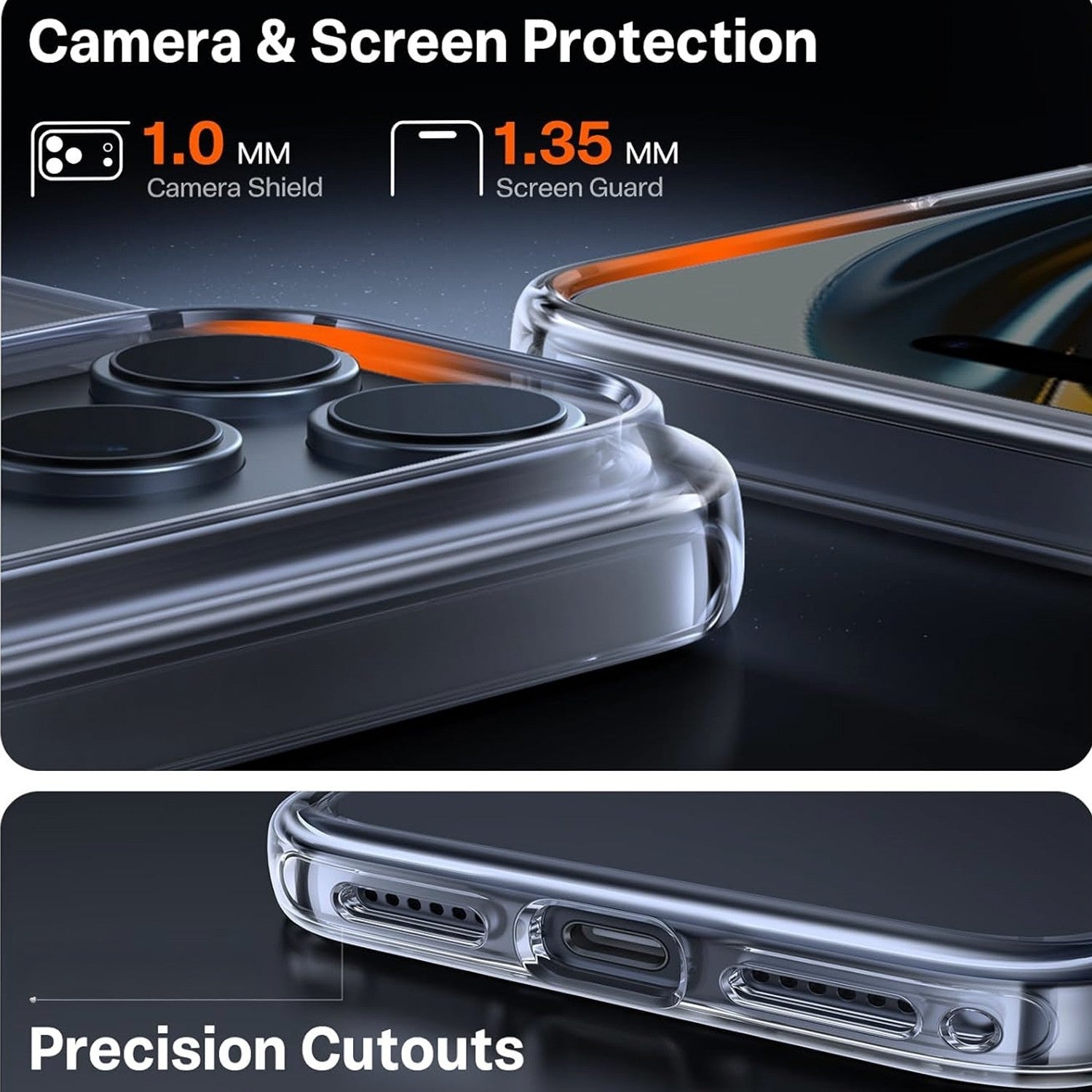 For iPhone 17 Pro Max Case 17 Air Phone Cover Shockproof Rugged + Tempered Glass