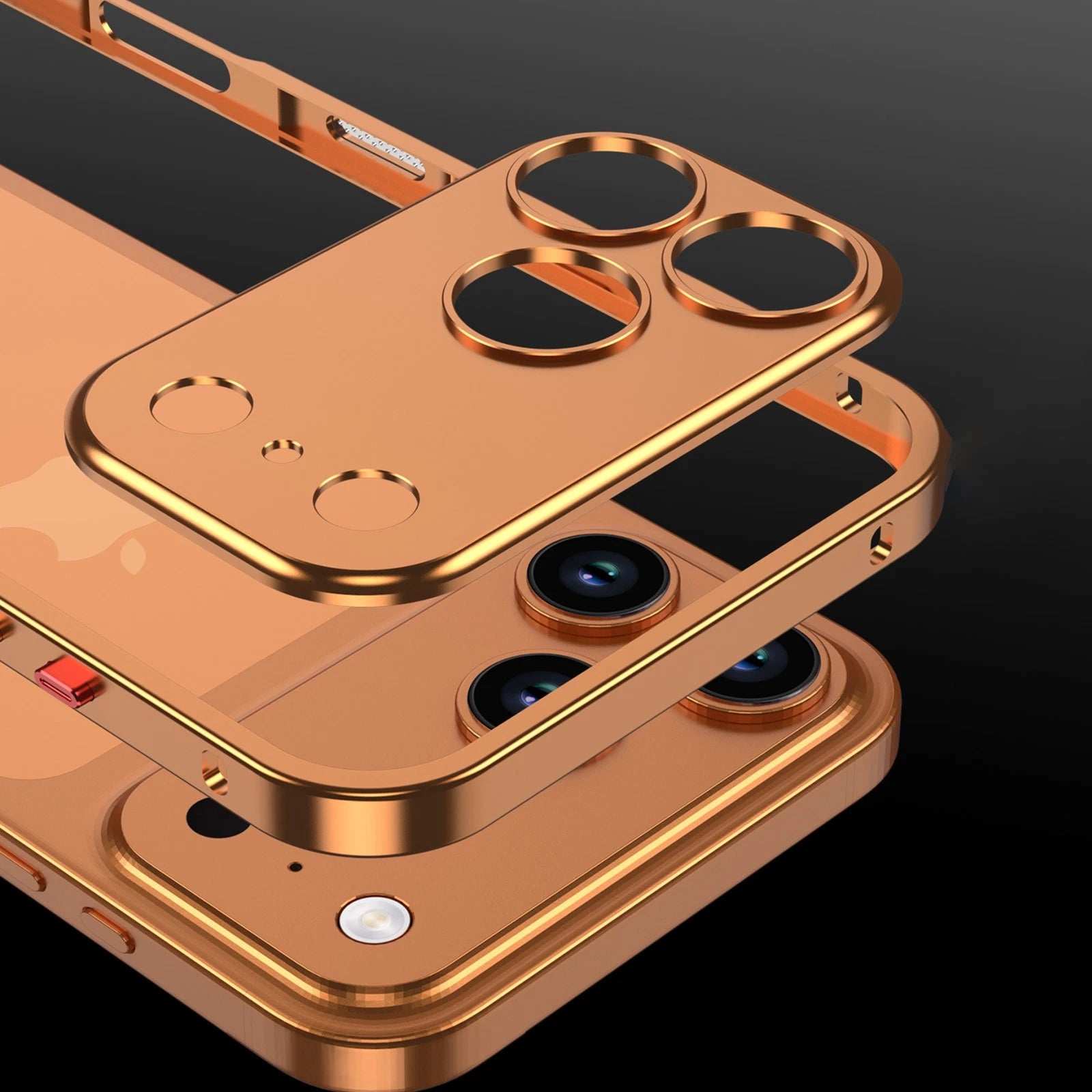 For iPhone 17 Pro Max/17 Pro/17/Air Metal Bumper Case +Camera Lens Protection