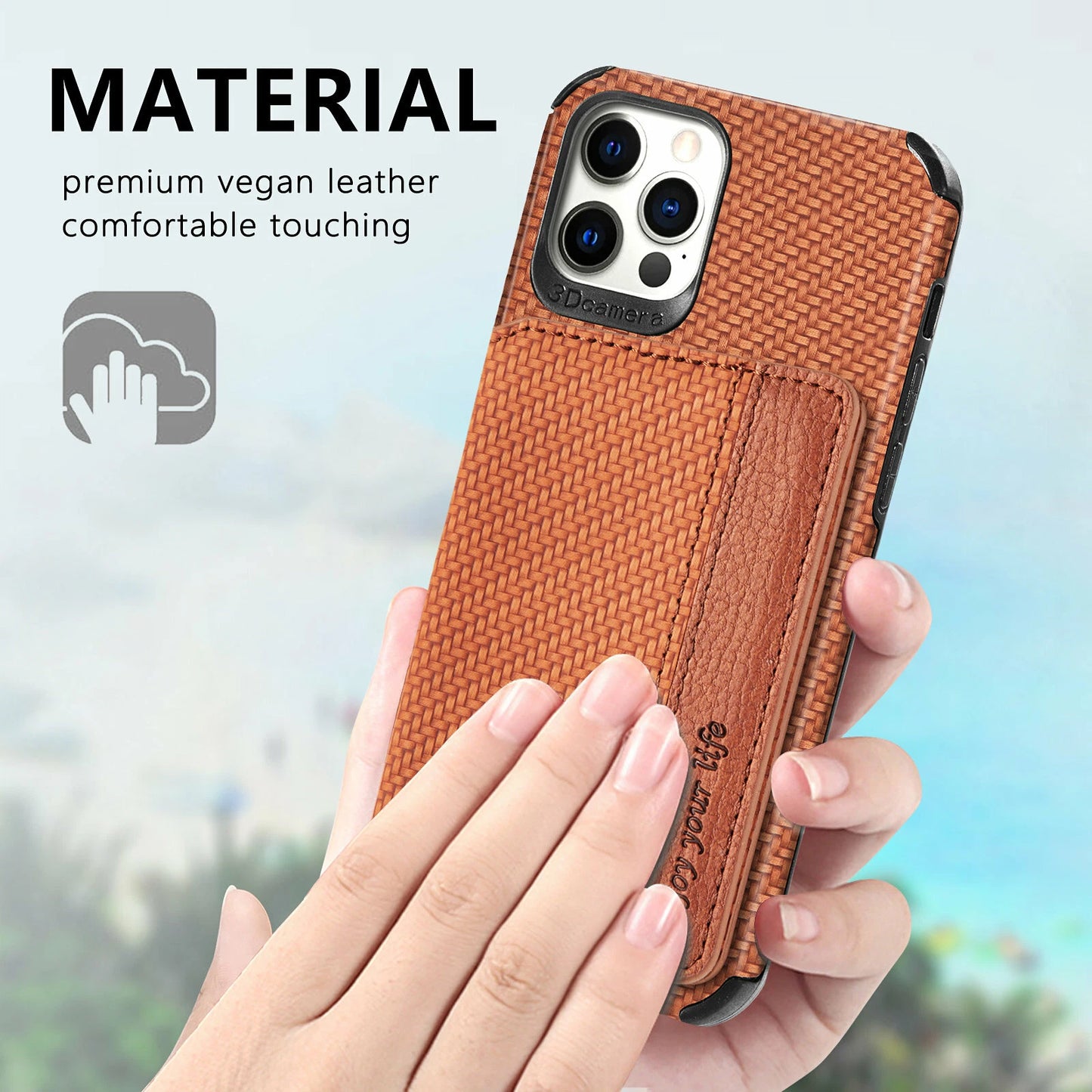 Magnetic Flip Wallet Card Holder Case For iPhone 14 15 16 17 Pro Max 13 12 11 7