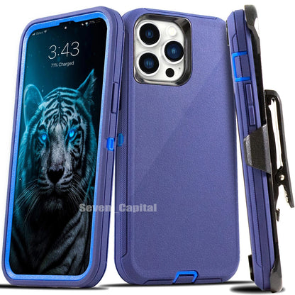 For iPhone 17 Air 16 15 14 Plus 13 12 11 Pro Max Shockproof Heavy Duty Case Clip