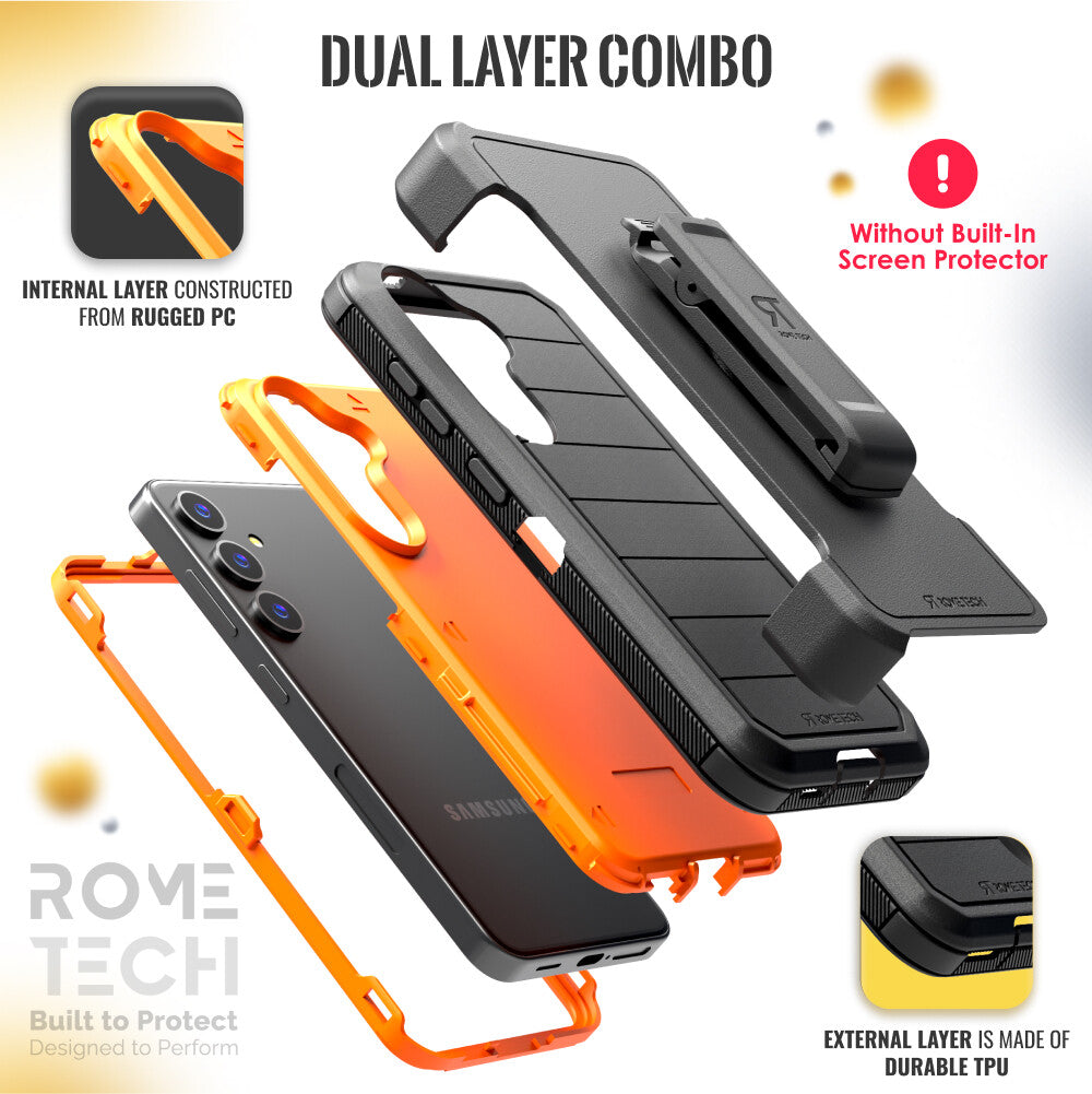 Rome Tech Case For Samsung Galaxy S24 Ultra S24+ & S24 Shockproof fits Defender