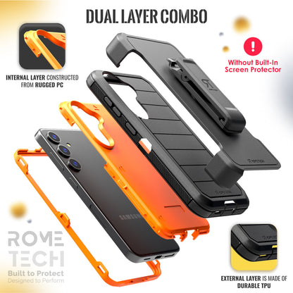 Rome Tech Case For Samsung Galaxy S24 Ultra S24+ & S24 Shockproof fits Defender