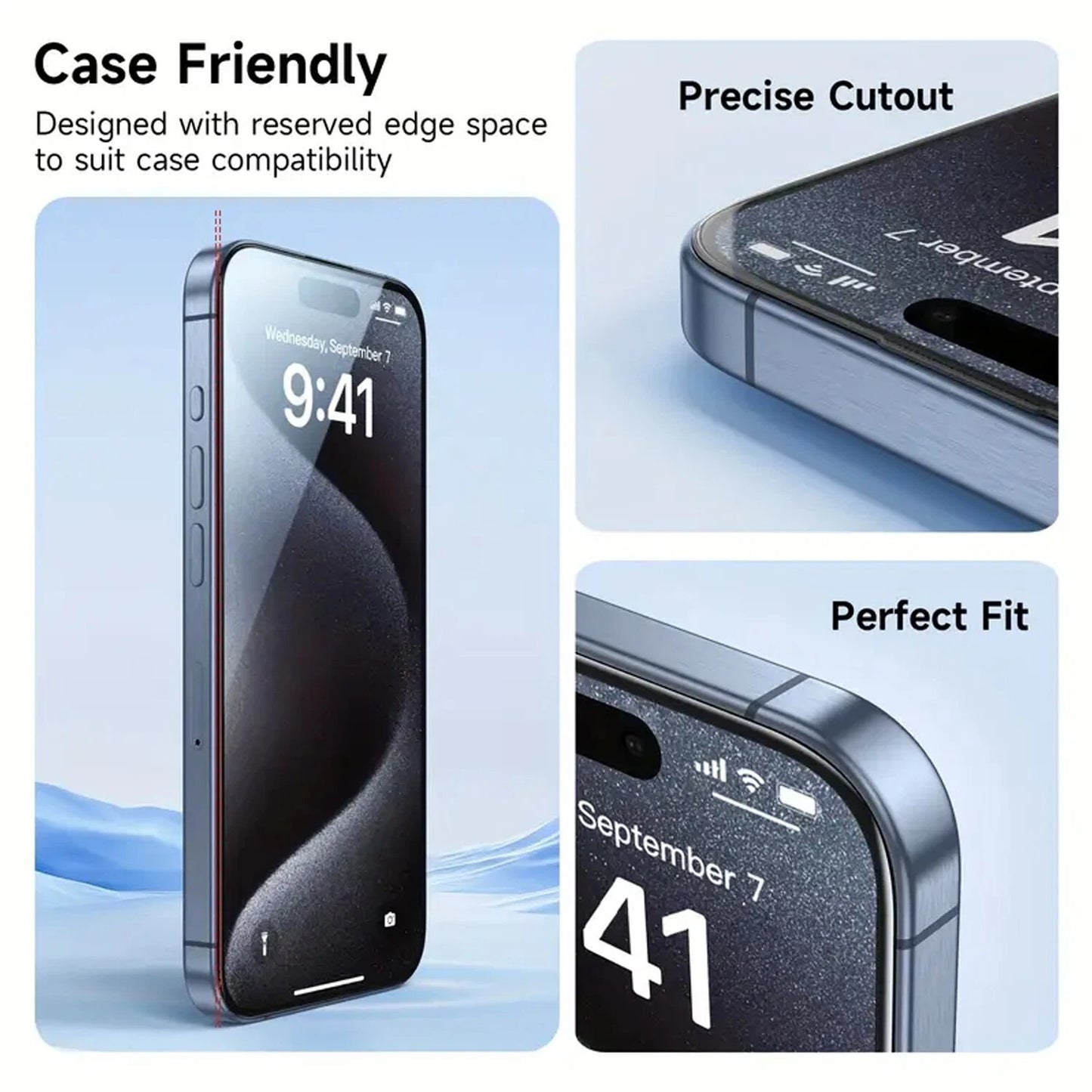 For iPhone 17 Pro Max 16 15 14 13 11 Case Air Phone Protect Cover + Glass Screen