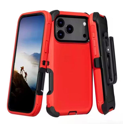 For iPhone 17 Pro Max Air 16 15 14 13 Heavy Duty Defender Case Belt Clip Holster