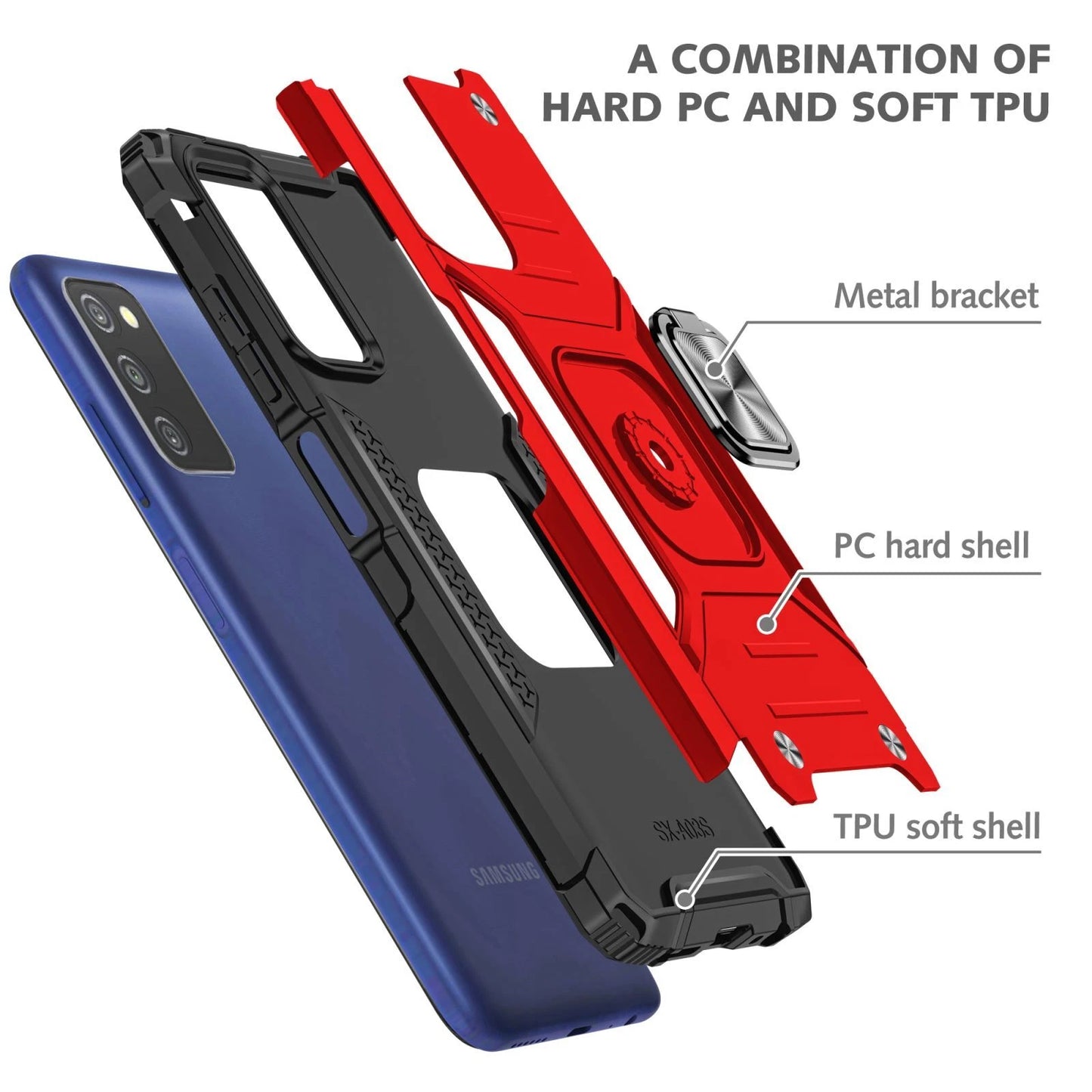 For Samsung Galaxy A15 5G Case /A14 5G/A54/A03S/A13 Phone Cover +Glass Protector