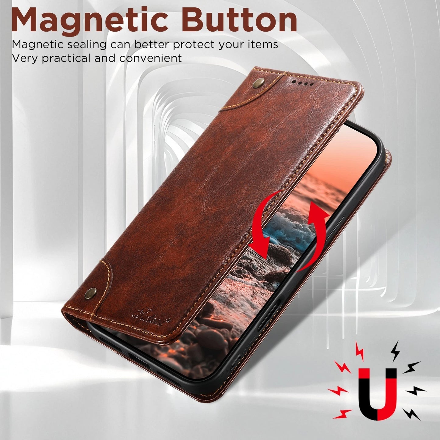 Retro PU Leather Flip Wallet Case Cover For iPhone 17 Pro Max 16 15 14 13 12 11