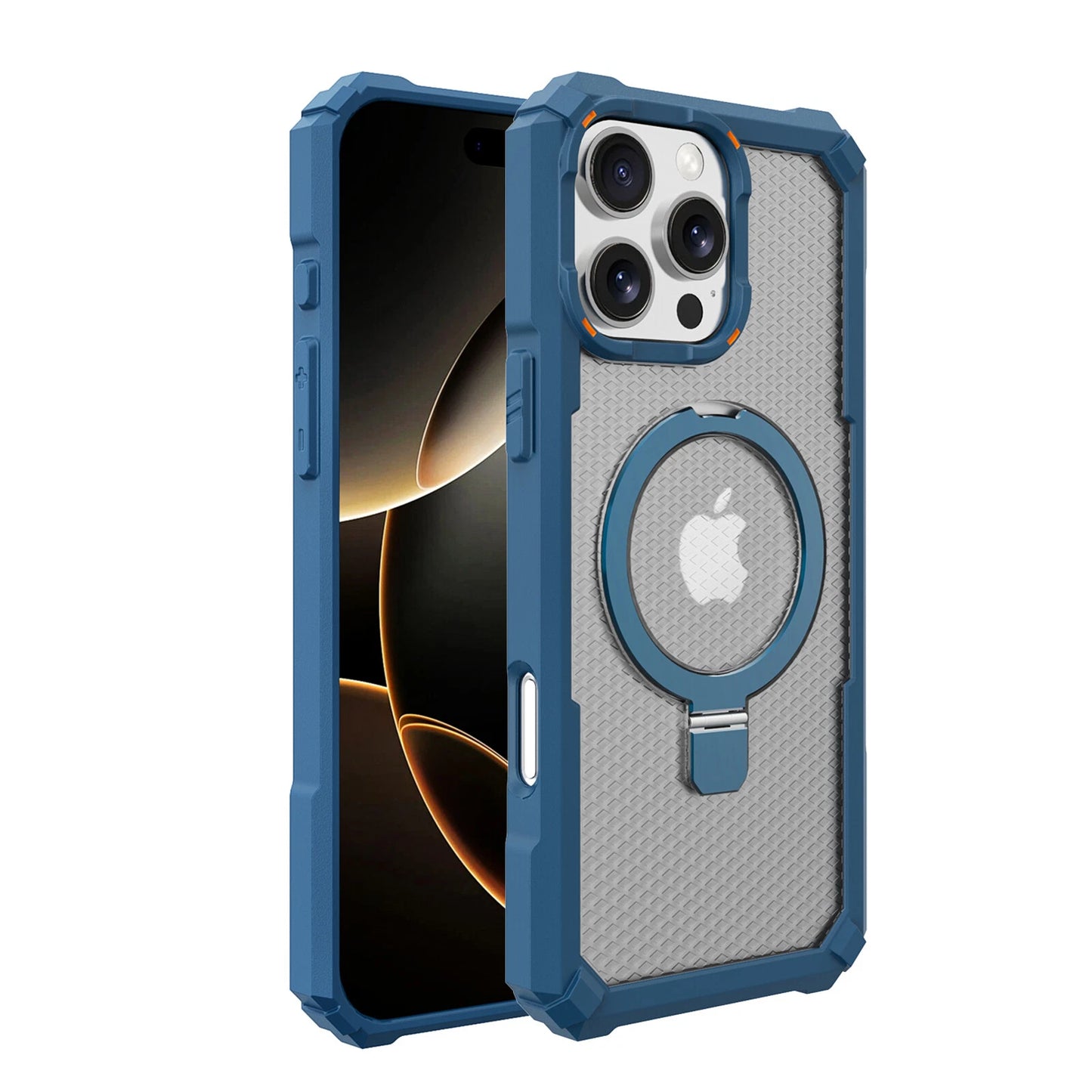 Mag Safe Case for iPhone 17 16 Pro Max 15 14 13 12 11 Shockproof Ring Stand