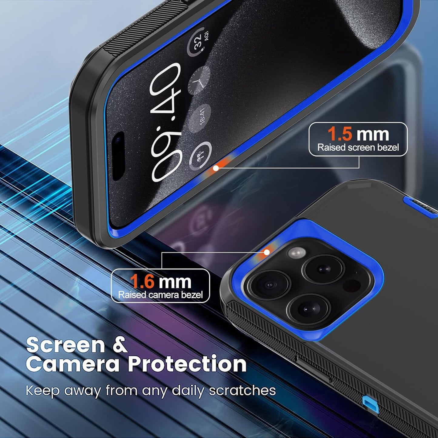 For iPhone 13 Case /13 Pro Max/Mini/Pro/ Phone Cover Shockproof + Tempered Glass