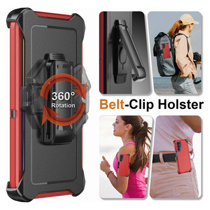 For iPhone 16 Pro Max Case 15 14 13 Phone Cover Shockproof Holster Screen Glass