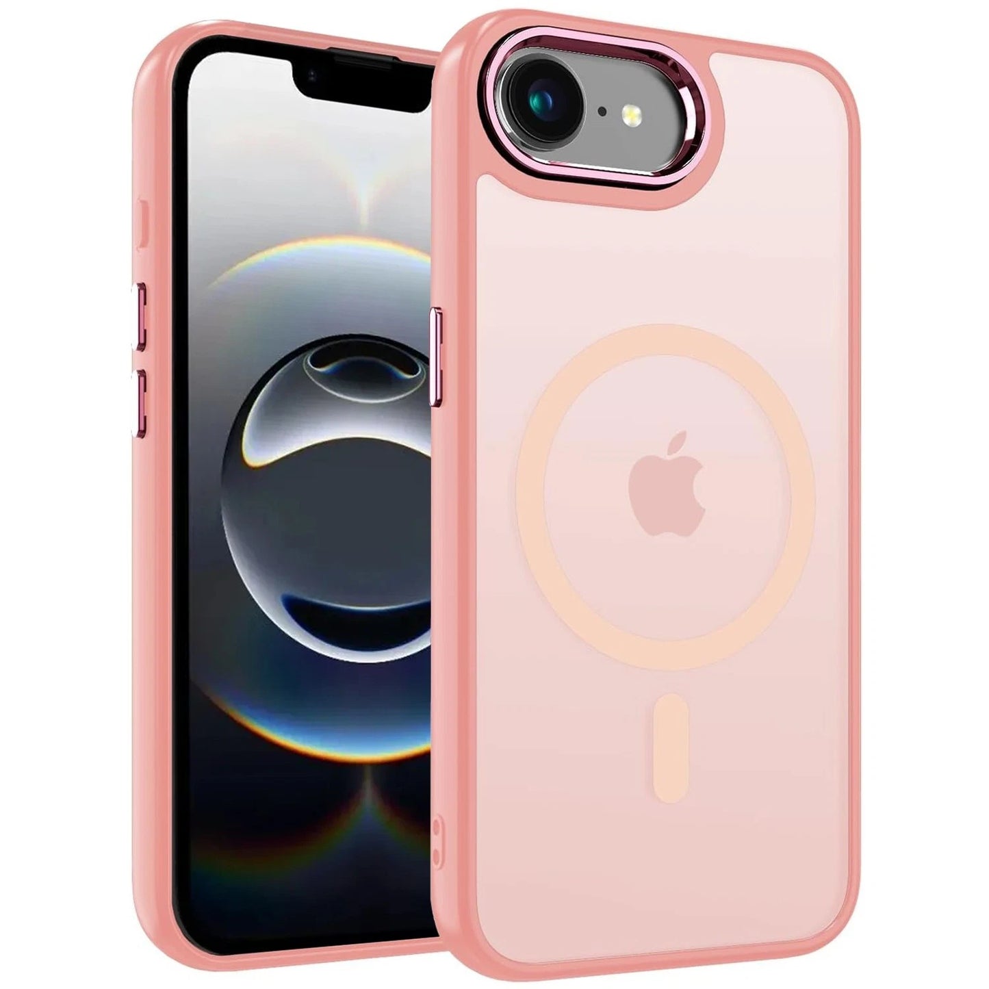 iPhone 16e Magnetic Case - Translucent Slim Shockproof Protective Cover for Fast Wireless Charging