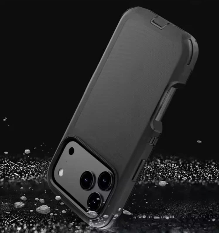 For iPhone 17 Pro Max Air 16 15 14 13 Heavy Duty Defender Case Belt Clip Holster