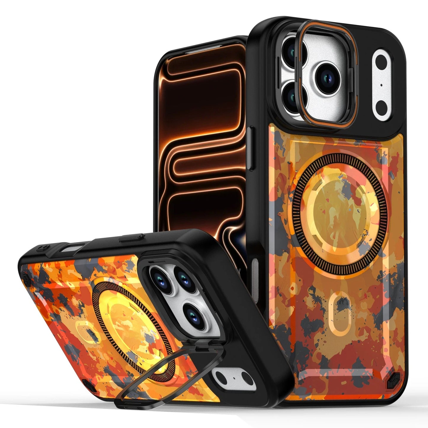 Shockproof Mag Safe Case for iPhone 17 Pro Max Air 16 15 14 13 12 11 Stash Stand