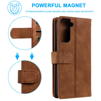 Zipper Leather Wallet Case For Samsung Galaxy S25 S24 S23 S22 Ultra Plus S21 S20