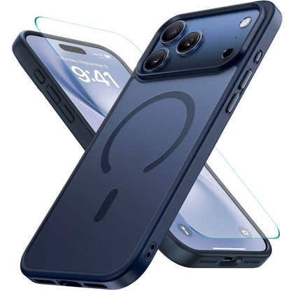 For iPhone 17 Pro Max Case 17 Pro Phone Cover 16 Shockproof +Tempered Glass