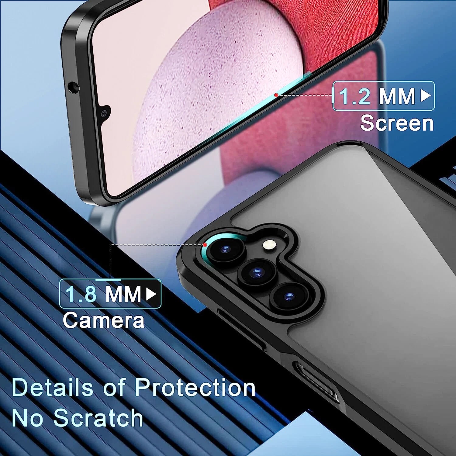 For Samsung Galaxy A16 5G A15 A14 A54 A03s A13 A32 A25 Case Phone Cover+ Screen