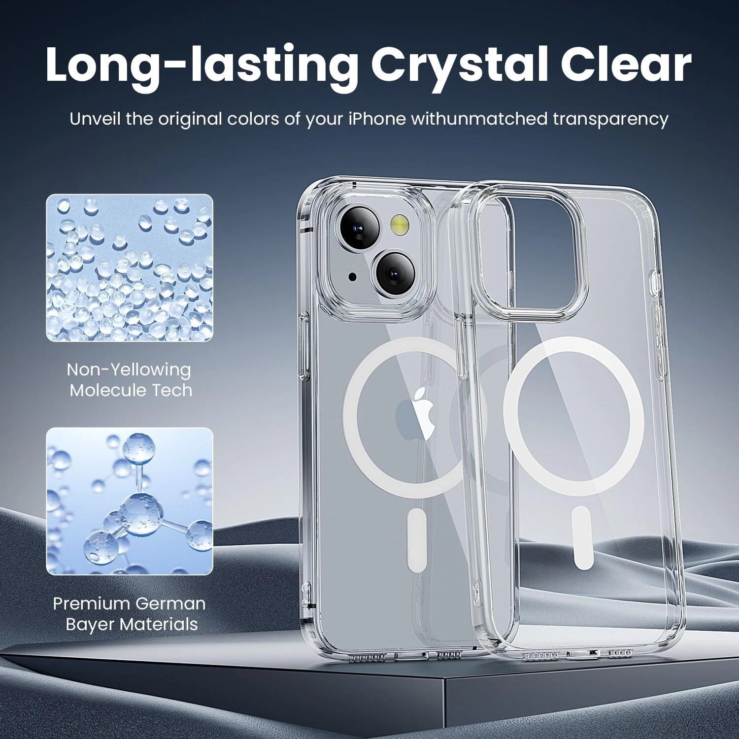 For Apple iPhone 17 16 15 14 13 12 Pro Max/Plus/Pro/Air Clear Case Mag Cover