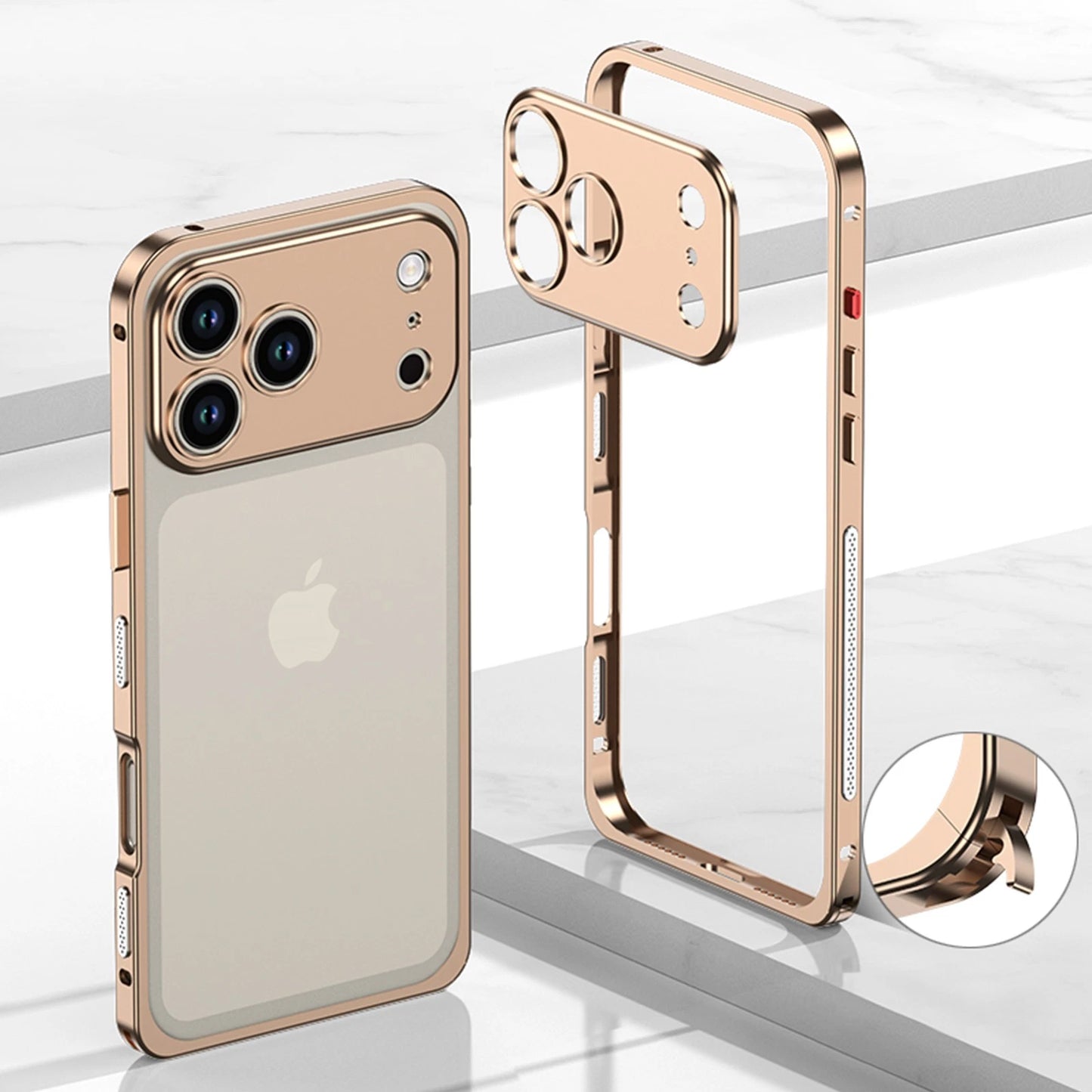For iPhone 17 Pro Max/17 Pro/17/Air Metal Bumper Case +Camera Lens Protection