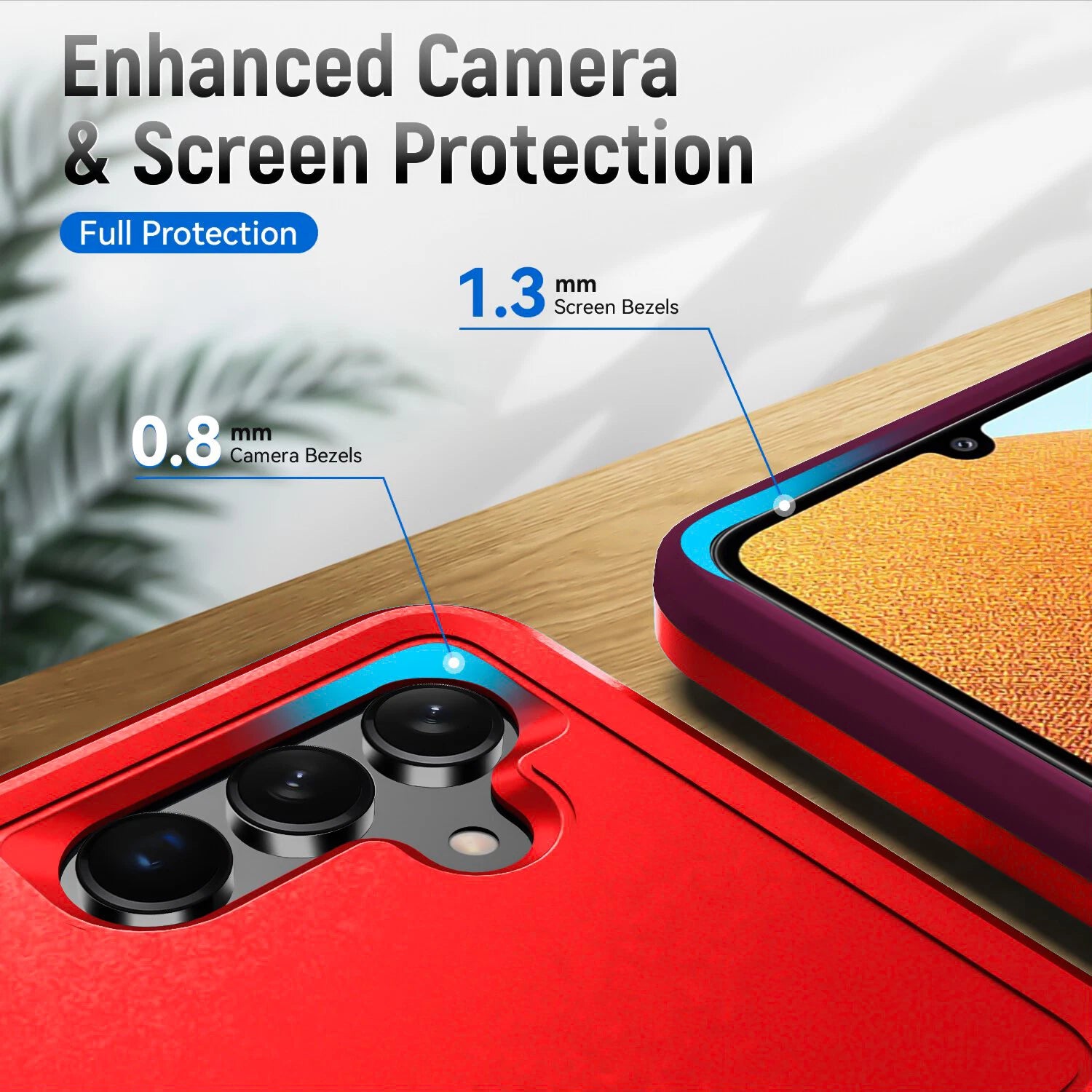 For Samsung Galaxy A16 A15 5G A14 A54 A03S A13 A32 A33 Case Phone Cover + Glass