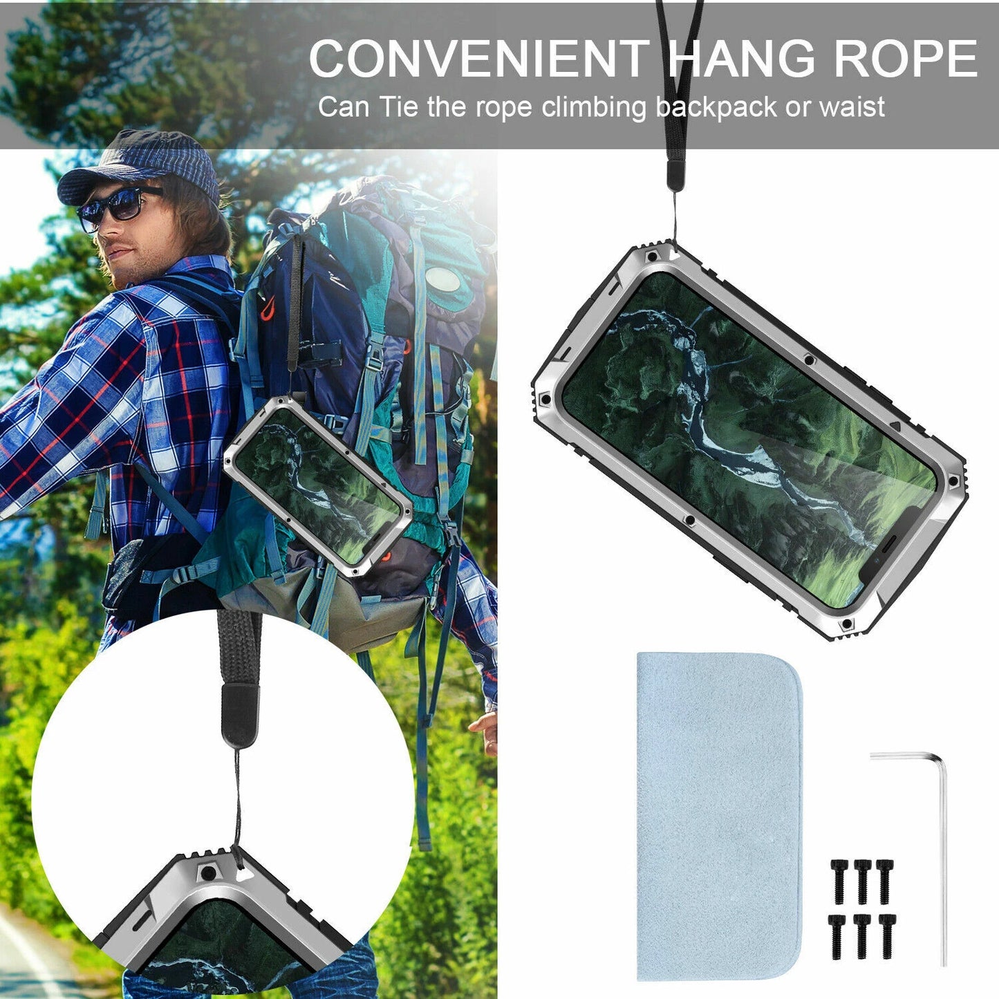 Heavy Duty Armor Metal Screen Glass Stand Case for iPhone 17 Pro Max 16 15 14 13