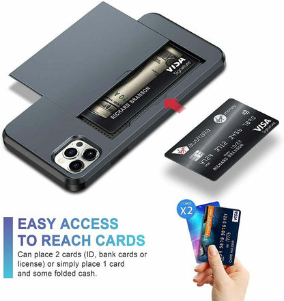 For iPhone 17 16 15 14 13 12 11 Pro Max Mini XR Case Cover Wallet Card Holder