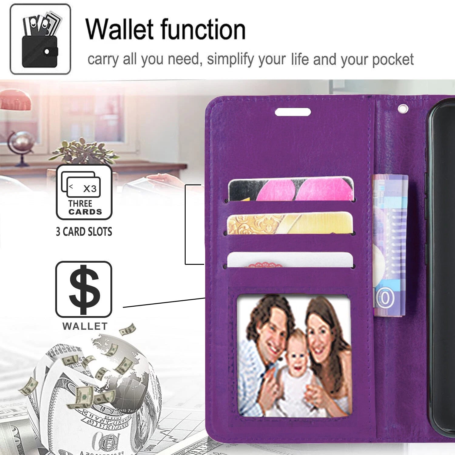 For Samsung Galaxy A16 5G A15 A14 A54 A03S A13 Case Phone Cover + Tempered Glass