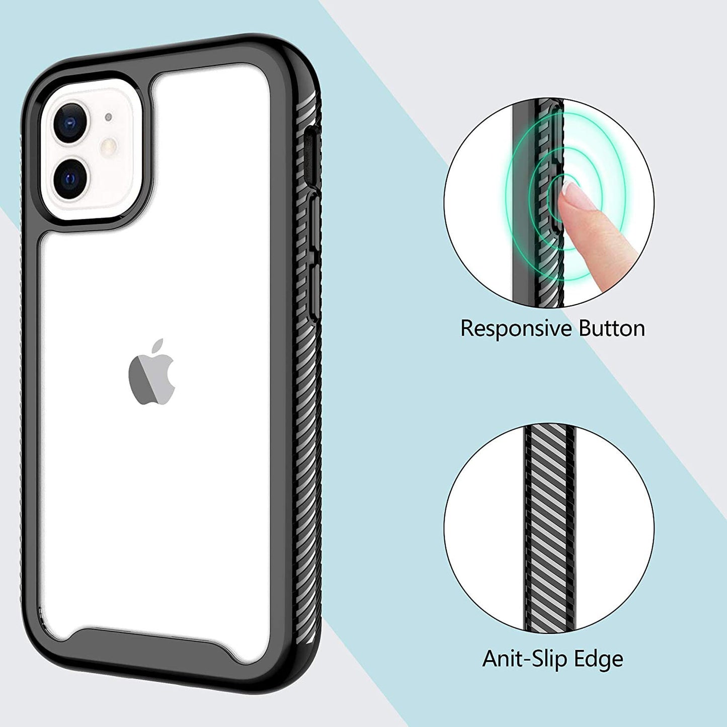 For iPhone 13 Case /13 Pro Max/Mini/Pro/ Phone Cover Shockproof + Tempered Glass