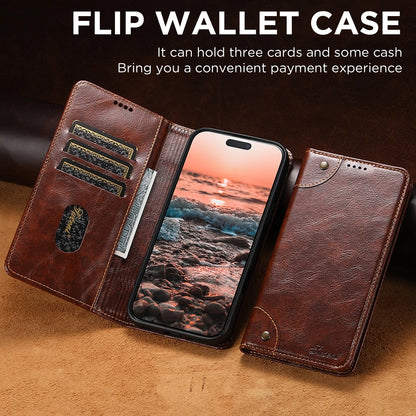 Retro PU Leather Flip Wallet Case Cover For iPhone 17 Pro Max 16 15 14 13 12 11
