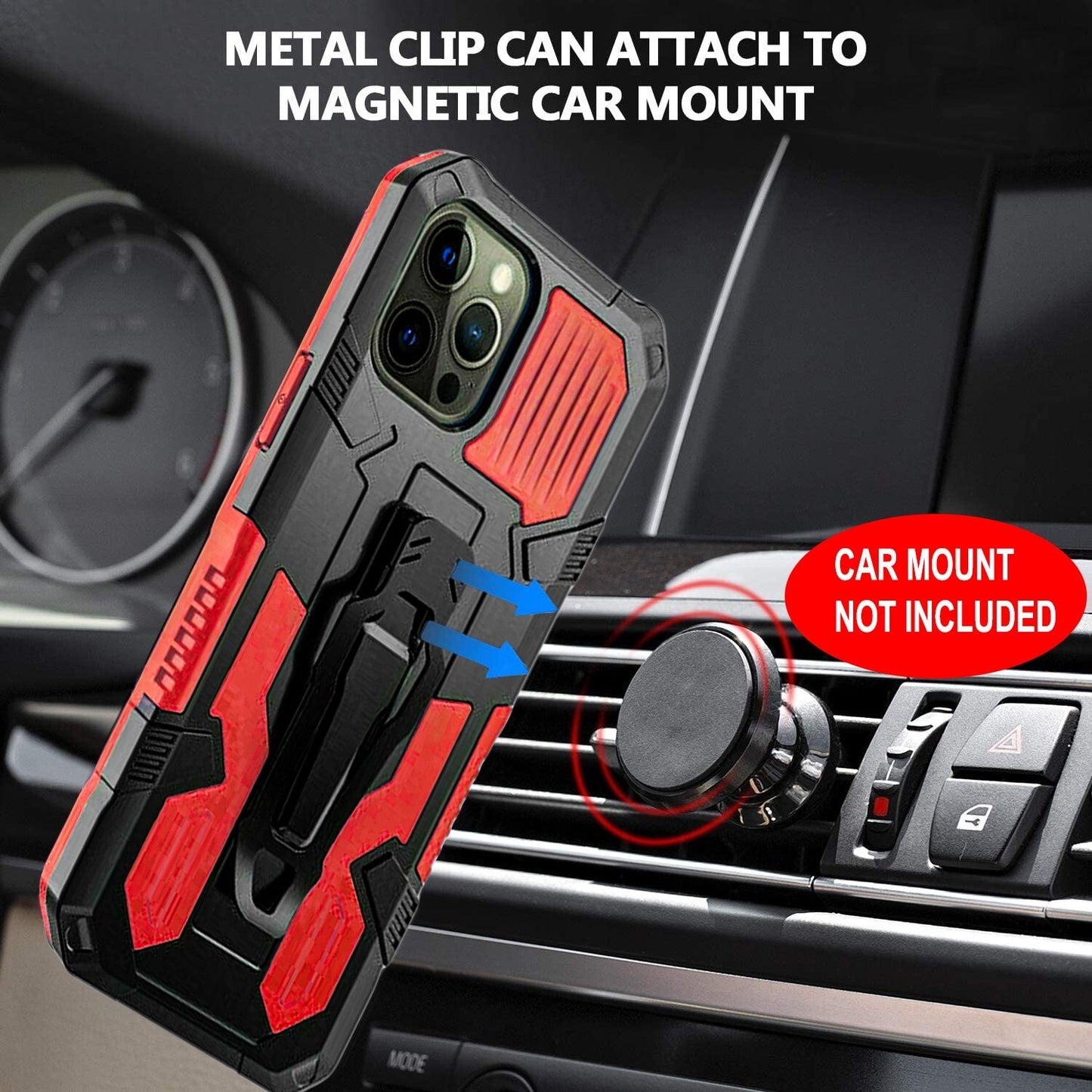For iPhone 13 Case/13 Pro Max/13 Mini Phone Cover Shockproof + Tempered Glass