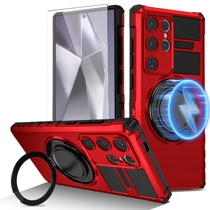 For Samsung Galaxy S24/S23/S25 Ultra Rugged Armor Phone Case + Screen Protector