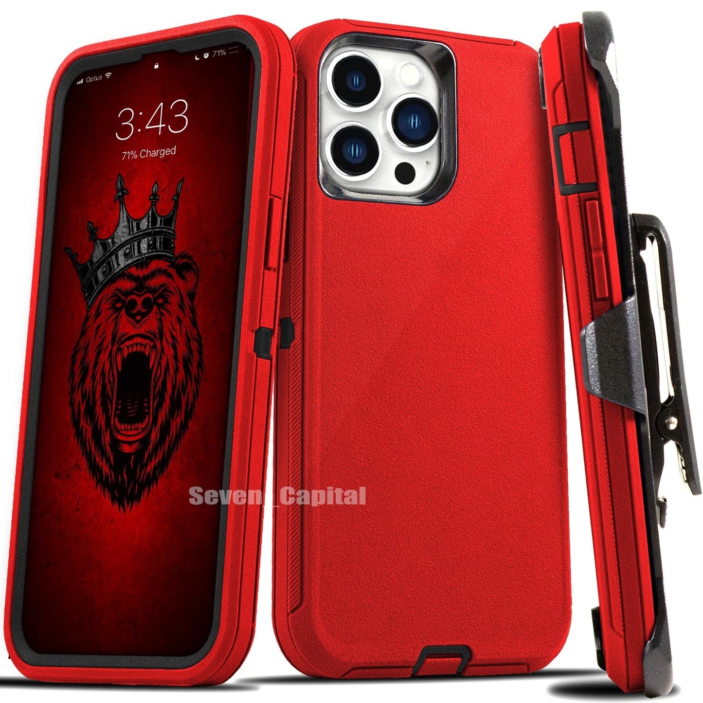For iPhone 17 Air 16 15 14 Plus 13 12 11 Pro Max Shockproof Heavy Duty Case Clip