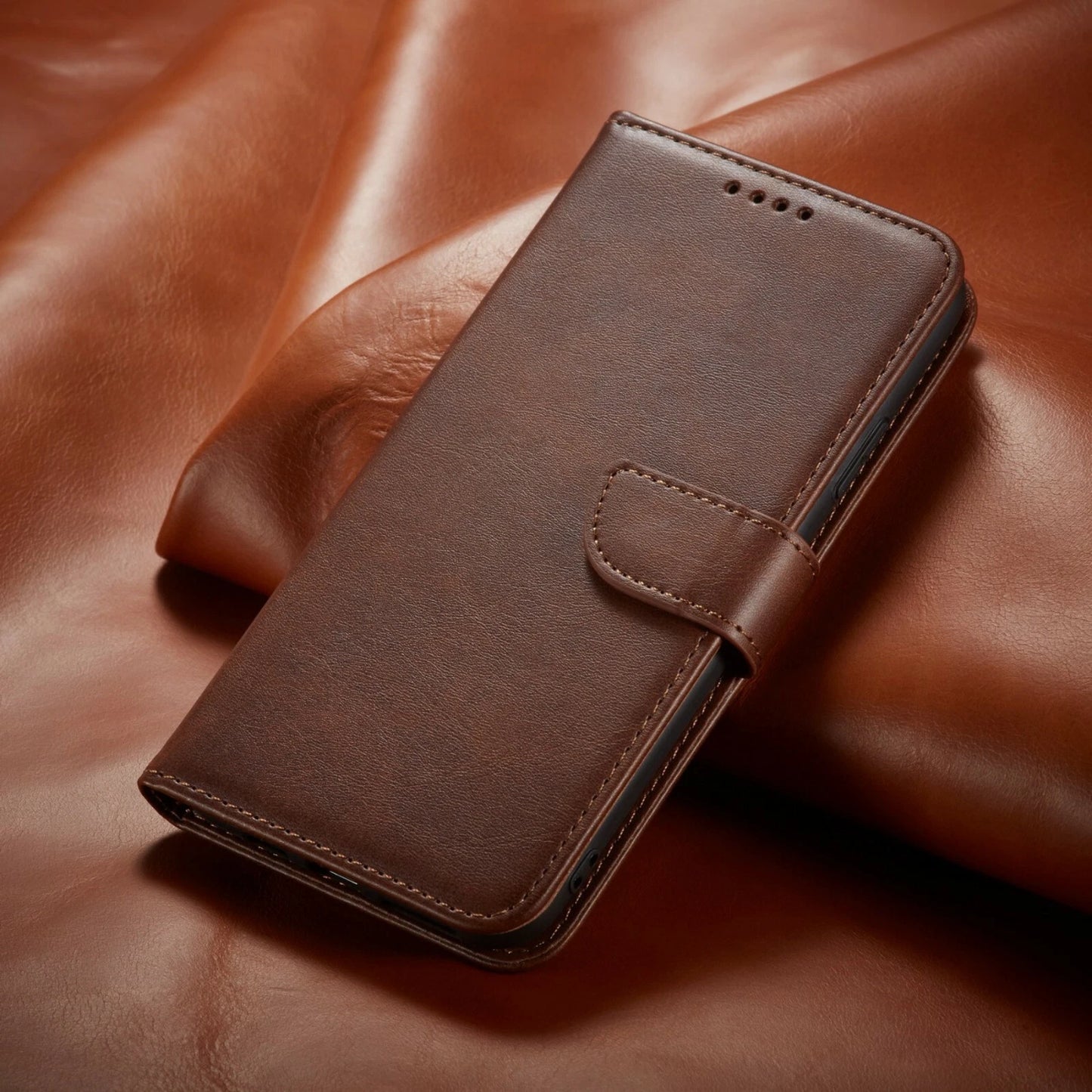 Leather Magnetic Flip Wallet Case For iPhone 17 16 15 14 Plus 13 12 Pro Max Air