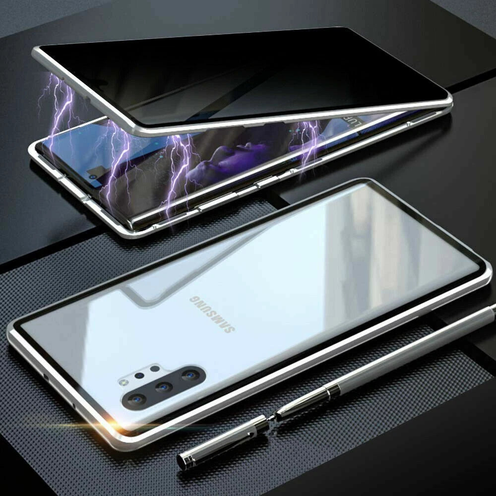 For Samsung Galaxy S25 Ultra S24+ S23 S22 S21 360�� Anti-Spy Magnetic Glass 