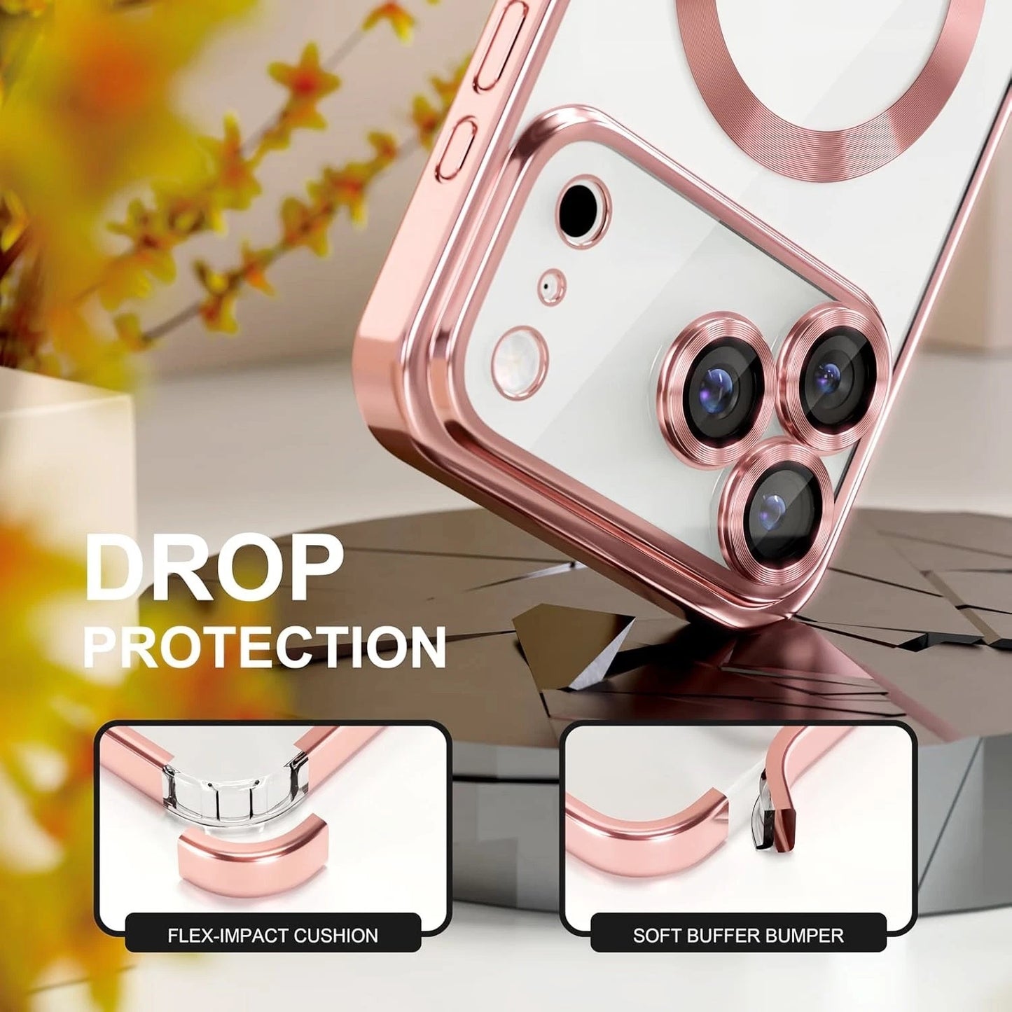 For iPhone 16 Pro Max Case 15 14 13 Phone Cover Shockproof Rugged+Tempered Glass