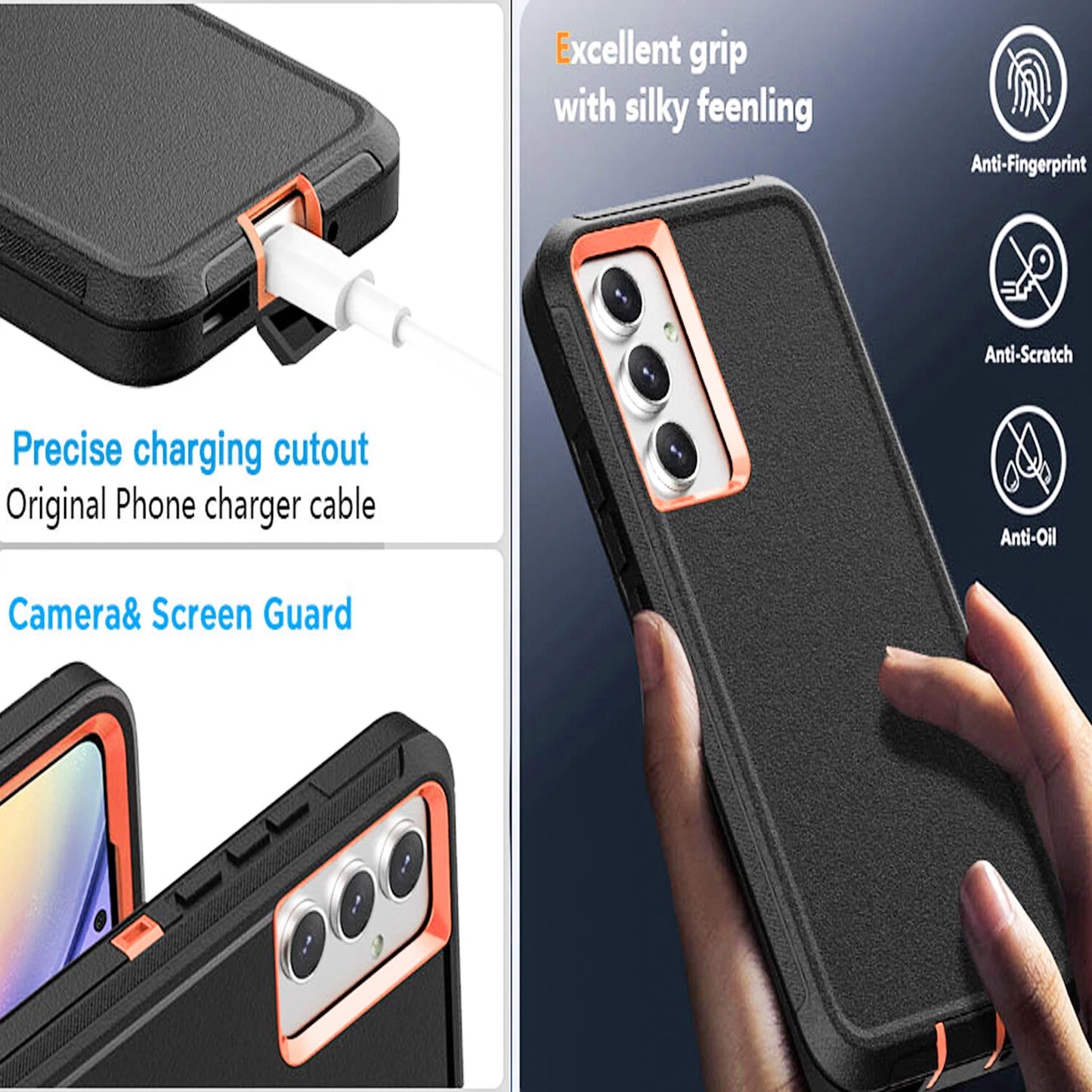 For Samsung Galaxy A17 5G Case A16 5G Phone Cover A15 A14 A03S A32 +Screen Glass