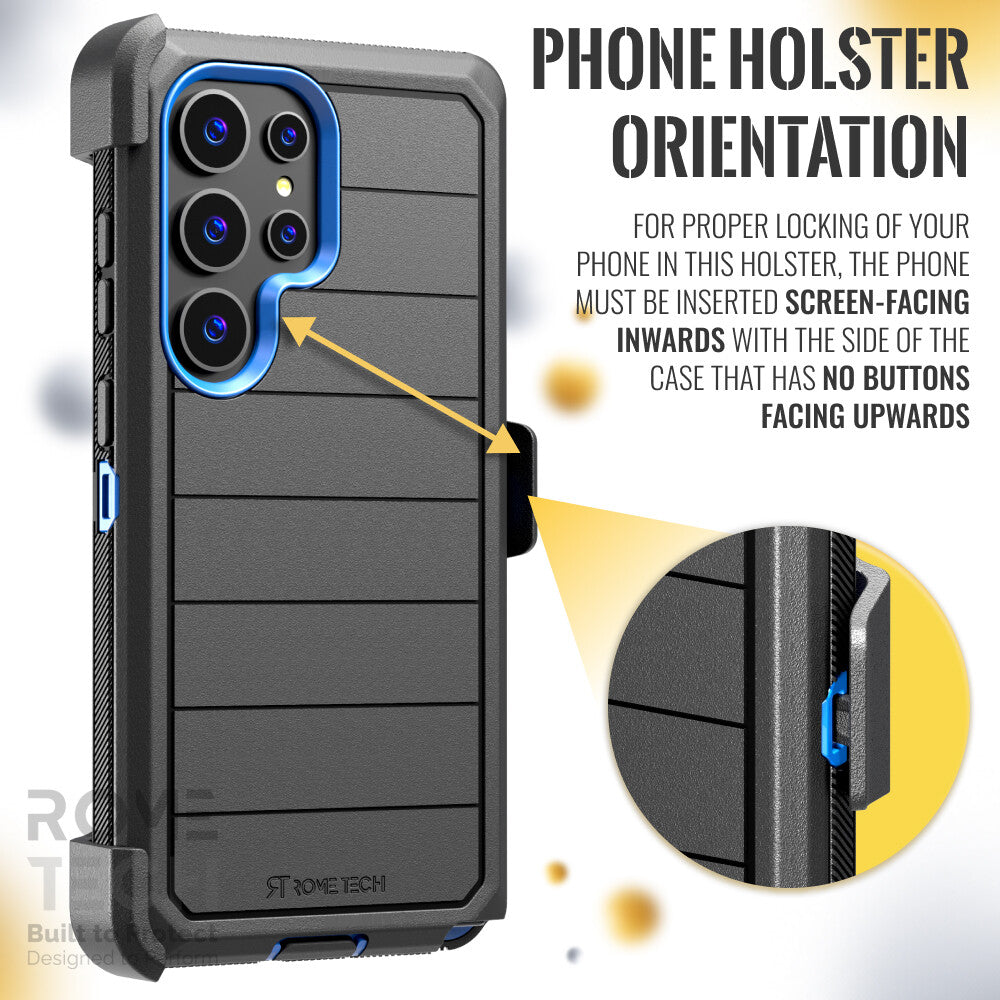 Rome Tech Case For Samsung Galaxy S24 Ultra S24+ & S24 Shockproof fits Defender